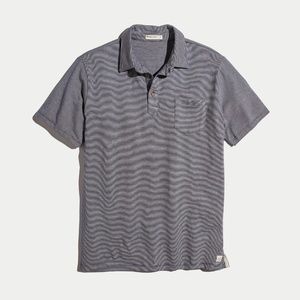 Marine Layer Malcolm Polo in Navy/White Stripe